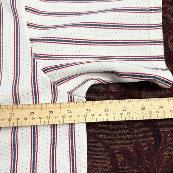 80s Striped Cleveland Indians Majestic MLB Baseball Jersey - Picture 8 of 9